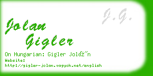 jolan gigler business card